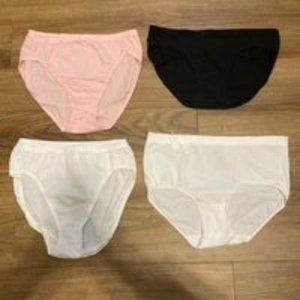 Size 6 Hanes Underwear Womens White Black Pink